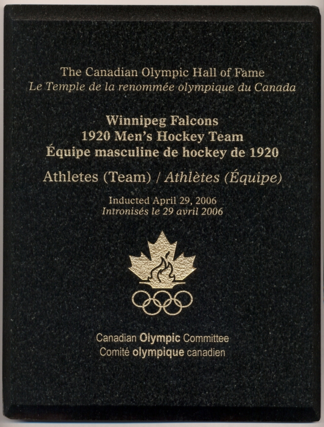 Olympic Hall of Fame Plaque