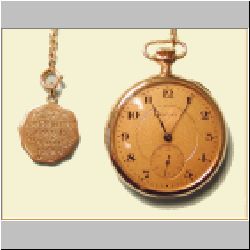 Konnie's presentation gold watch, dial view